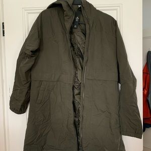 Lulu Lemon army green raincoat